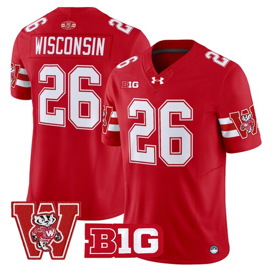 Men's Wisconsin Badgers Throwback Vapor Limited Jersey - All Stitched