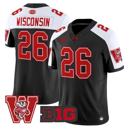 Men's Wisconsin Badgers Throwback Vapor Limited Jersey - All Stitched
