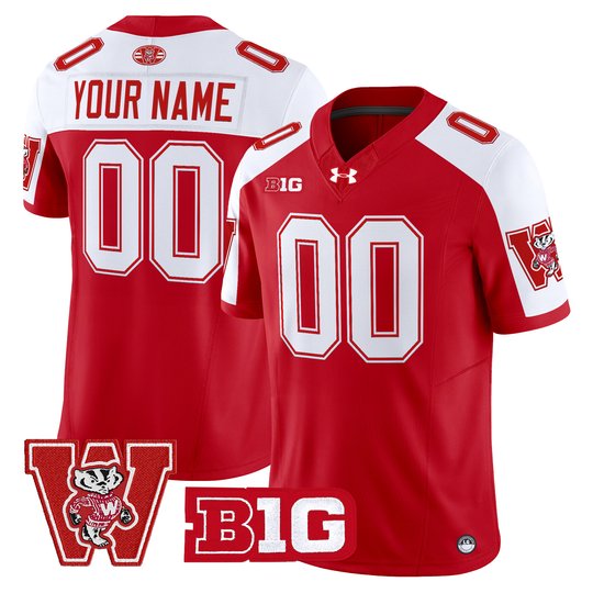 Wisconsin Badgers Throwback Vapor Limited Custom Jersey - All Stitched