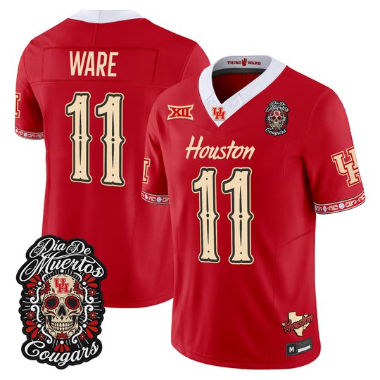 Men's Houston Cougars Día de los Muertos Vapor Limited Jersey - All Stitched