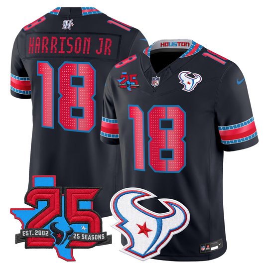 Men's Houston Texans 2026 "Rivalries" Vapor Limited Jersey - 25th Year Anniversary Patch - All Stitched