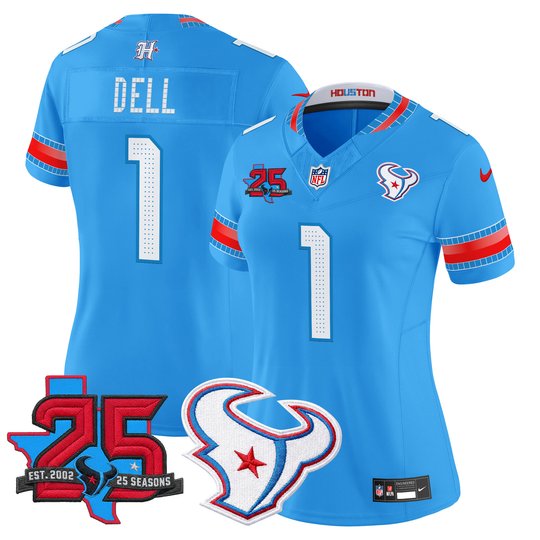 Women's Houston Texans 2026 "Rivalries" Vapor Limited Jersey - 25th Year Anniversary Patch - All Stitched