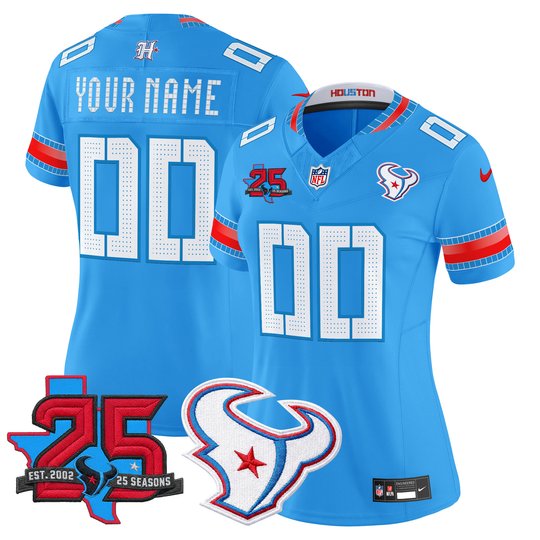Houston Texans 2026 "Rivalries" Vapor Limited Custom Jersey - 25th Year Anniversary Patch - All Stitched