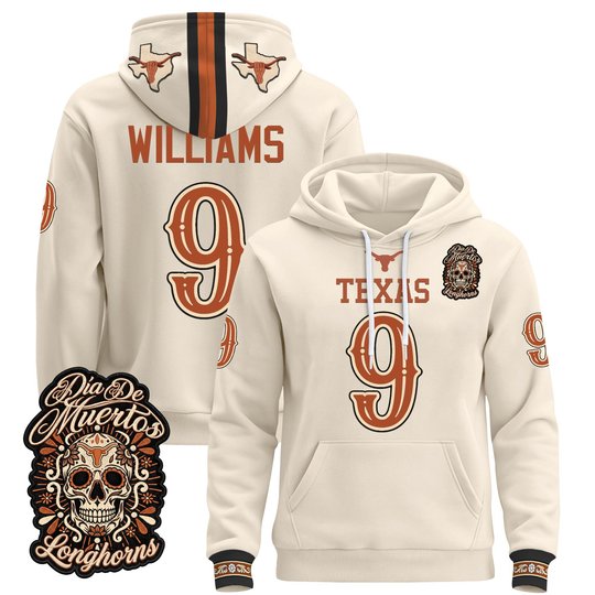 Men's Texas Longhorns Día de los Muertos Premium Pullover Hoodie - All Stitched