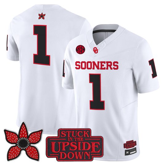 Men's Oklahoma Sooners 'Stranger Things Edition' Vapor Limited Jersey - All Stitched