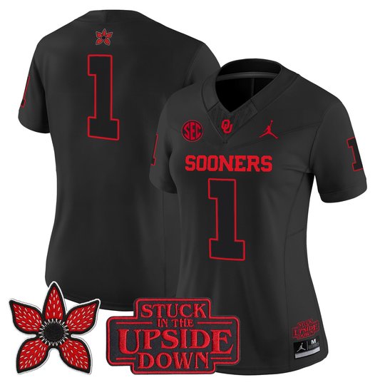 Women's Oklahoma Sooners 'Stranger Things Edition' Vapor Limited Jersey - All Stitched