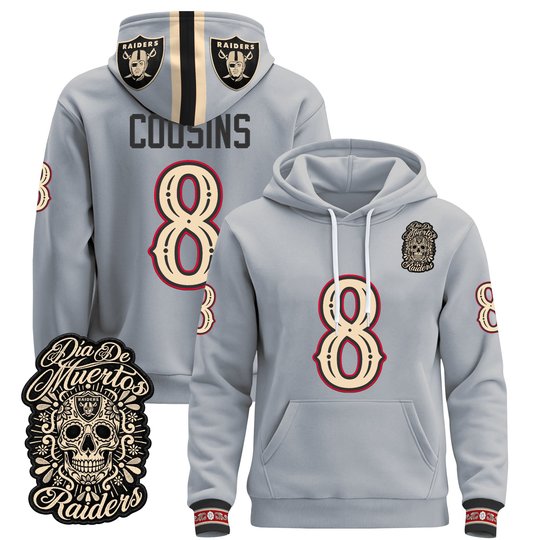 Men's Las Vegas Raiders Día de los Muertos Premium Pullover Hoodie - All Stitched
