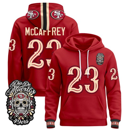 Men's San Francisco 49ers Día de los Muertos Premium Pullover Hoodie - All Stitched