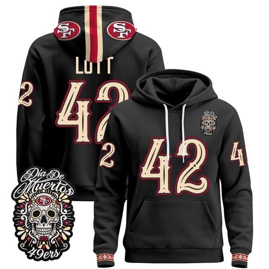 Men's San Francisco 49ers Día de los Muertos Premium Pullover Hoodie - All Stitched