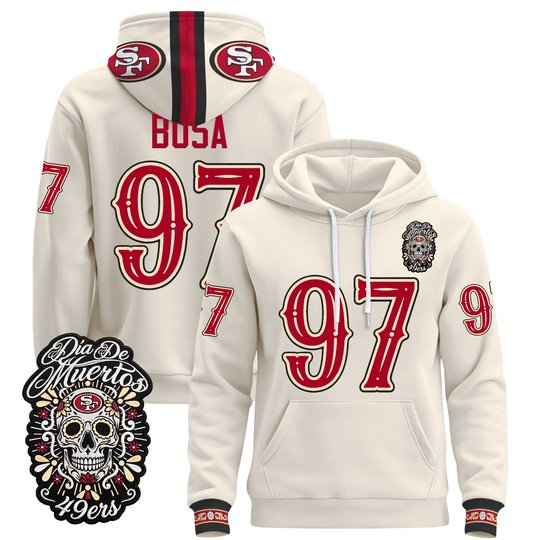 Men's San Francisco 49ers Día de los Muertos Premium Pullover Hoodie - All Stitched