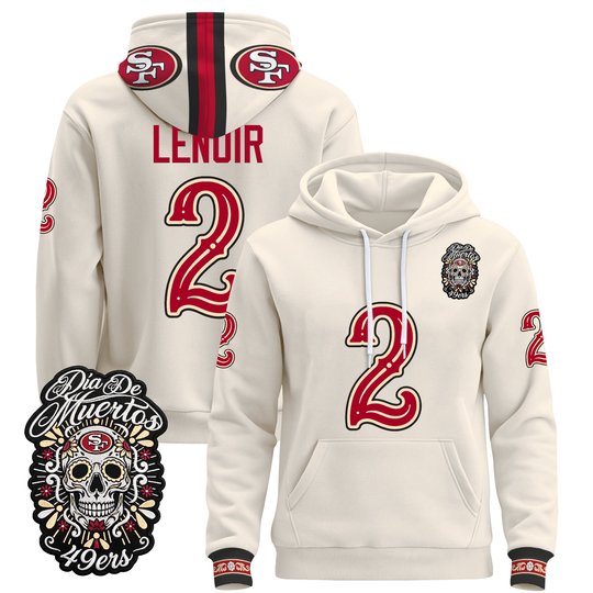 Men's San Francisco 49ers Día de los Muertos Premium Pullover Hoodie - All Stitched