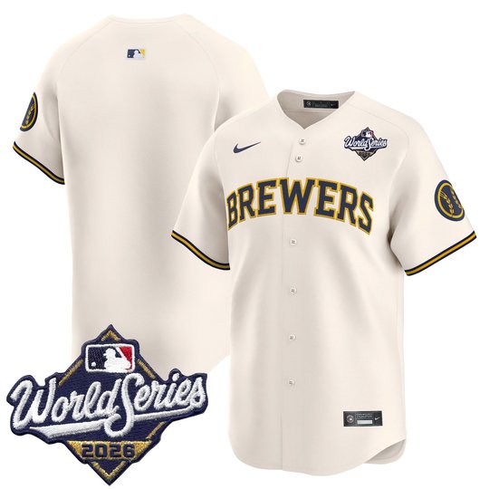 Men's Milwaukee Brewers 2026 World Series Vapor Premier Limited Jersey V2 - All Stitched