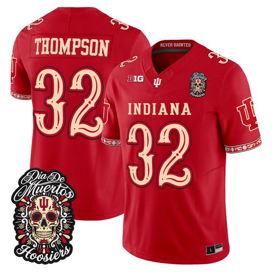 Men's Indiana Hoosiers Día de los Muertos Vapor Limited Jersey - All Stitched