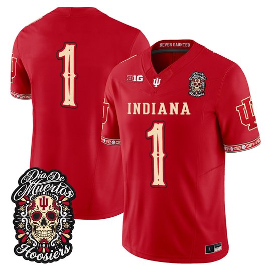 Men's Indiana Hoosiers Día de los Muertos Vapor Limited Jersey - All Stitched