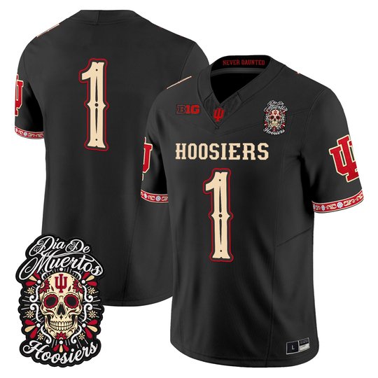 Men's Indiana Hoosiers Día de los Muertos Vapor Limited Jersey - All Stitched