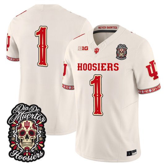 Men's Indiana Hoosiers Día de los Muertos Vapor Limited Jersey - All Stitched
