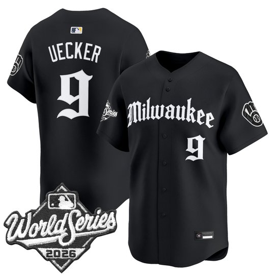 Men's Milwaukee Brewers 2026 World Series Vapor Premier Limited Jersey - Gothic Edition - All Stitched