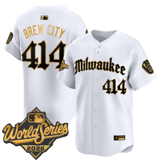 Men's Milwaukee Brewers 2026 World Series Vapor Premier Limited Jersey - Gothic Edition - All Stitched