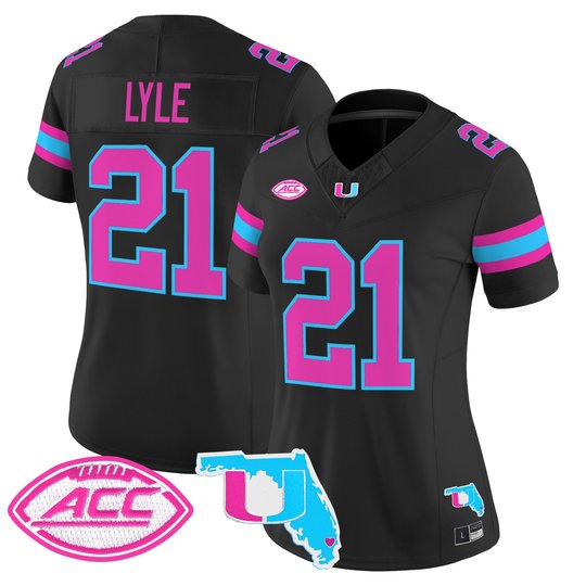 Women's Miami Hurricanes Vice City Vapor Limited Jersey - All Stitched
