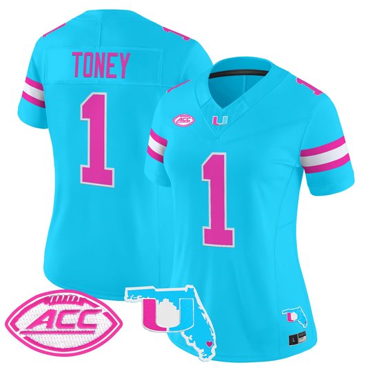 Women's Miami Hurricanes Vice City Vapor Limited Jersey - All Stitched