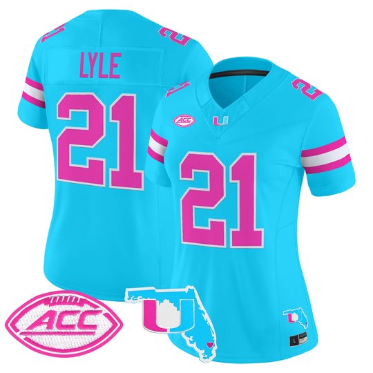 Women's Miami Hurricanes Vice City Vapor Limited Jersey - All Stitched