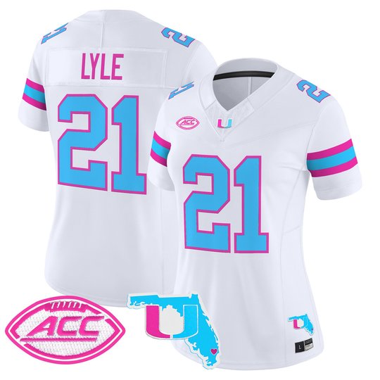Women's Miami Hurricanes Vice City Vapor Limited Jersey - All Stitched