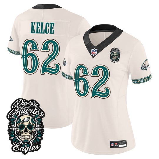 Women's Philadelphia Eagles Día de los Muertos Vapor Limited Jersey - All Stitched
