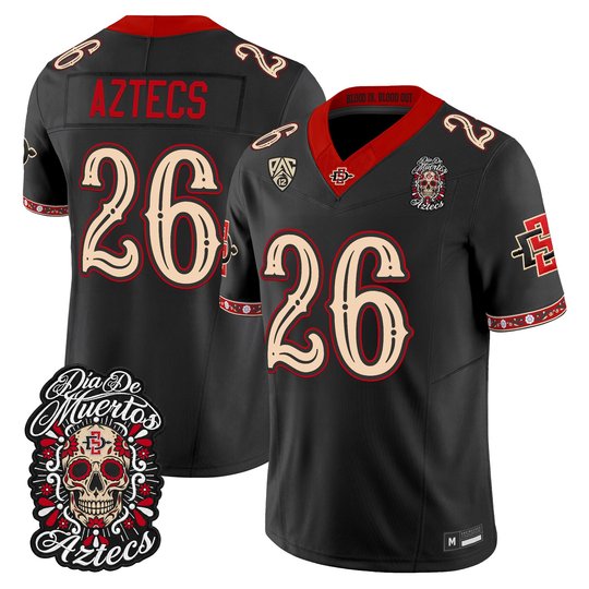 Men's San Diego State Aztecs Día de los Muertos Vapor Limited Jersey - All Stitched