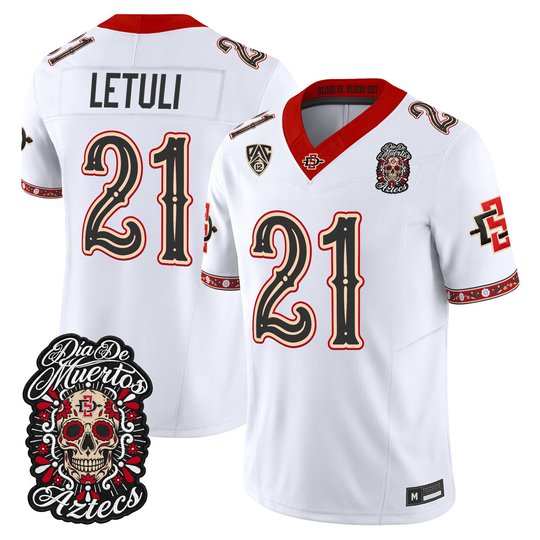 Men's San Diego State Aztecs Día de los Muertos Vapor Limited Jersey - All Stitched