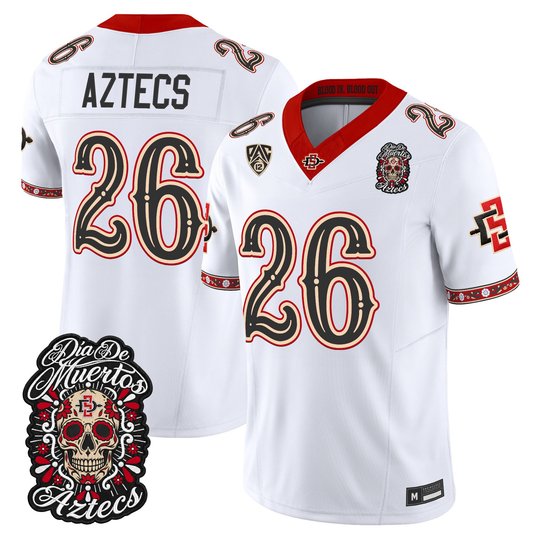 Men's San Diego State Aztecs Día de los Muertos Vapor Limited Jersey - All Stitched