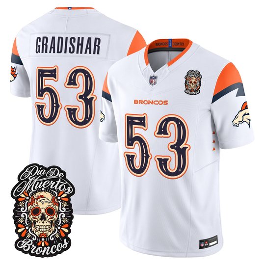 Men's Denver Broncos Día de los Muertos Vapor Limited Jersey - All Stitched