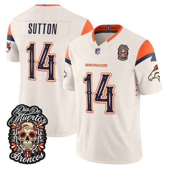 Men's Denver Broncos Día de los Muertos Vapor Limited Jersey - All Stitched