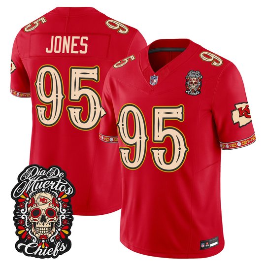 Men's Kansas City Chiefs Día de los Muertos Vapor Limited Jersey - All Stitched