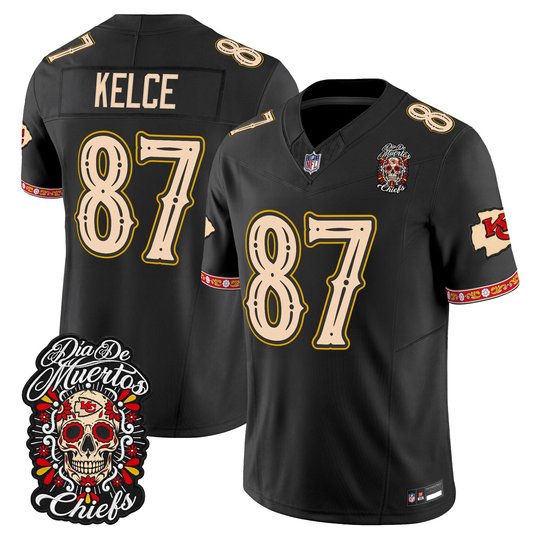 Men's Kansas City Chiefs Día de los Muertos Vapor Limited Jersey - All Stitched