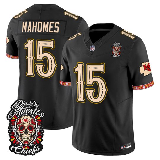 Men's Kansas City Chiefs Día de los Muertos Vapor Limited Jersey - All Stitched