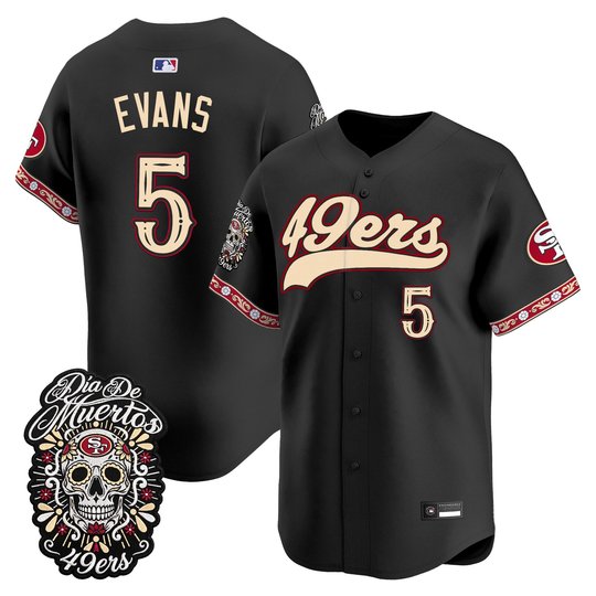 Men's San Francisco 49ers Día de los Muertos Vapor Limited Baseball Jersey - All Stitched