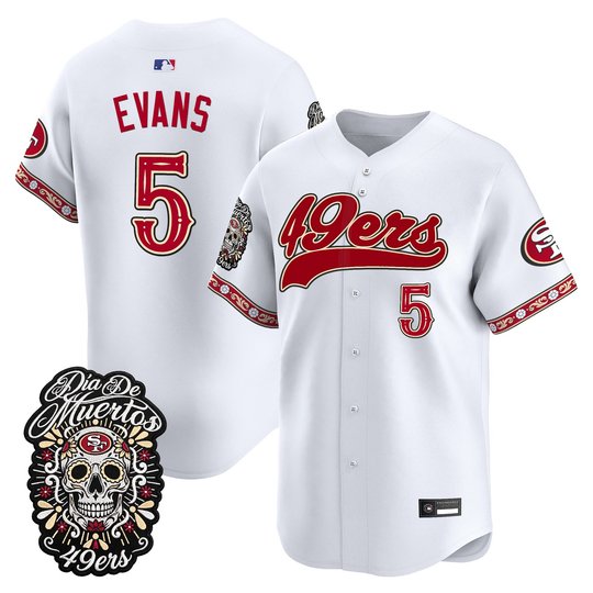 Men's San Francisco 49ers Día de los Muertos Vapor Limited Baseball Jersey - All Stitched