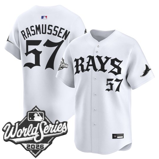 Men's Tampa Bay Rays 2026 World Series Vapor Premier Limited Jersey - Old English Edition - All Stitched