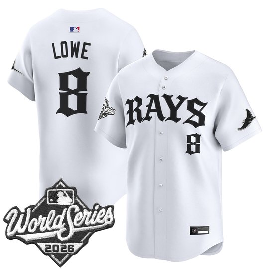 Men's Tampa Bay Rays 2026 World Series Vapor Premier Limited Jersey - Old English Edition - All Stitched