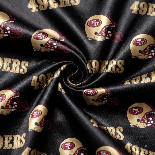 San Francisco 49ers Long Sleeve Satin Pajama Set V2