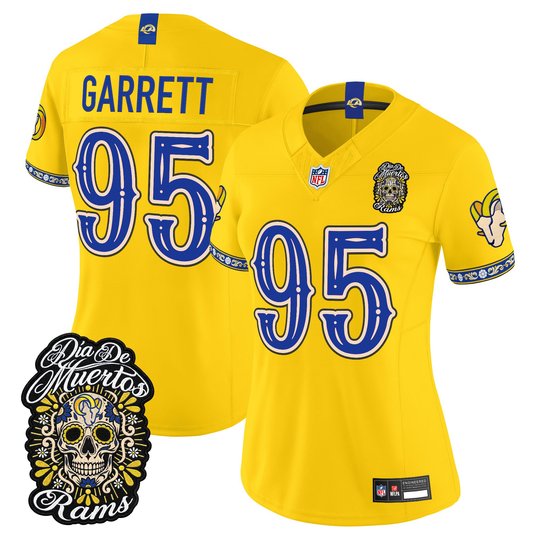 Women's Los Angeles Rams Día de los Muertos Vapor Limited Jersey - All Stitched
