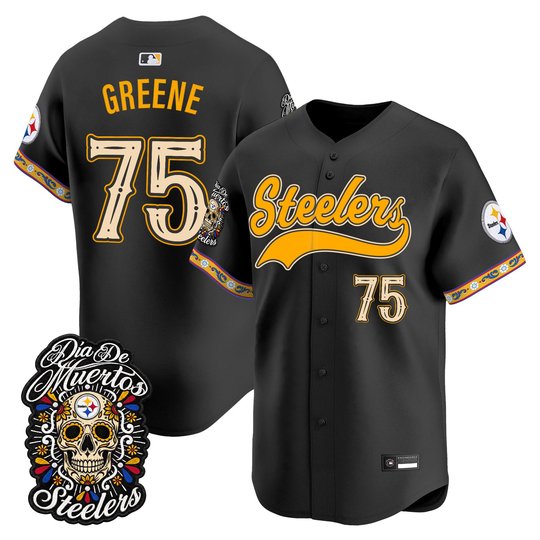 Men's Pittsburgh Steelers Día de los Muertos Vapor Limited Baseball Jersey - All Stitched
