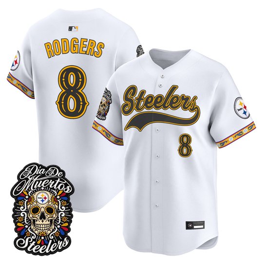 Men's Pittsburgh Steelers Día de los Muertos Vapor Limited Baseball Jersey - All Stitched