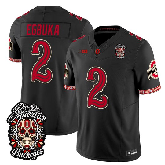 Men's Ohio State Buckeyes Día de los Muertos Vapor Limited Jersey - All Stitched