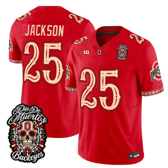 Men's Ohio State Buckeyes Día de los Muertos Vapor Limited Jersey - All Stitched
