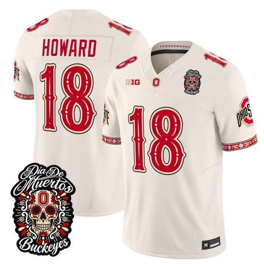 Men's Ohio State Buckeyes Día de los Muertos Vapor Limited Jersey - All Stitched