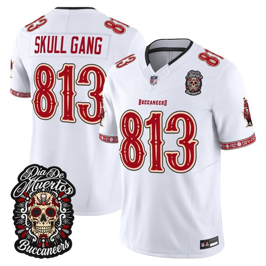 Men's Tampa Bay Buccaneers Día de los Muertos Vapor Limited Jersey - All Stitched