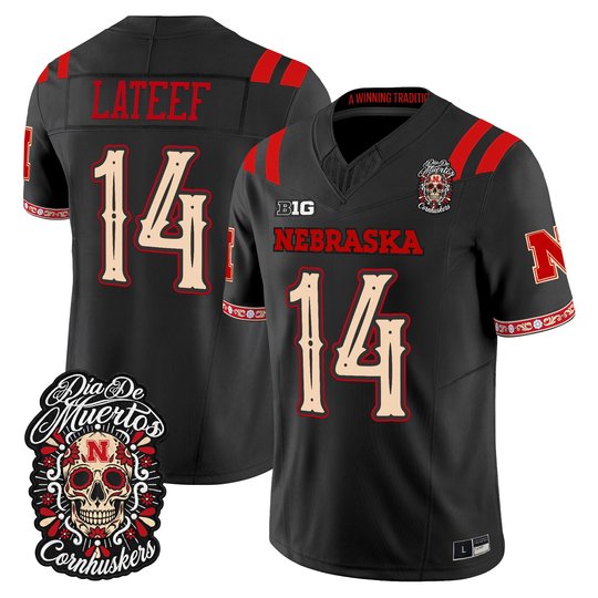 Men's Nebraska Cornhuskers Día de los Muertos Vapor Limited Jersey - All Stitched