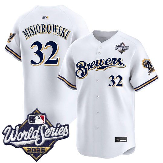 Men's Milwaukee Brewers Throwback Vapor Premier Limited Jersey - 2026 World Series - All Stitched
