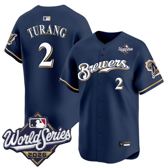 Men's Milwaukee Brewers Throwback Vapor Premier Limited Jersey - 2026 World Series - All Stitched